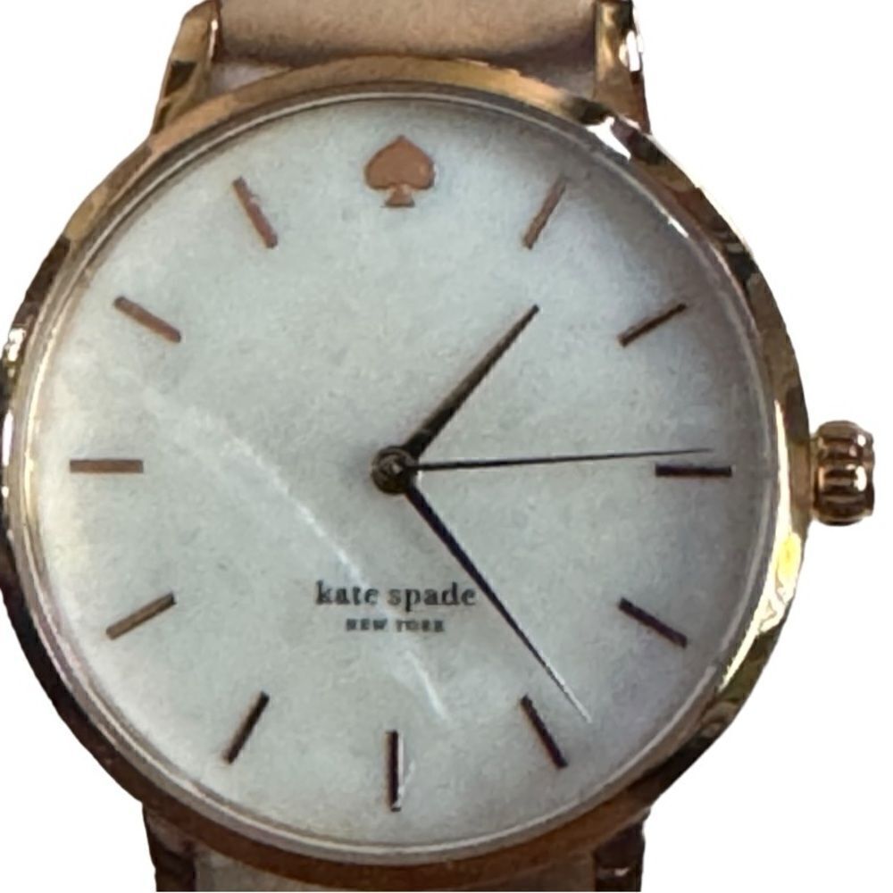 NWT Kate Spade New York S Luggage Metro MOP Dial Leather Band Quartz Watch